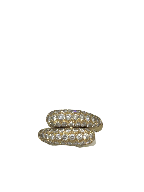 Lovely and chic Cartier diamond cross-over ring at Deco&Vintage Ltd - image 1