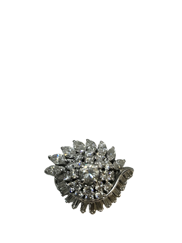 Cartier Vintage diamond platinum ring at Deco&Vintage Ltd - image 1