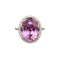 Kunzite Diamond Ring in 18ct White Gold date circa 1980, SHAPIRO & Co since1979 - image 1