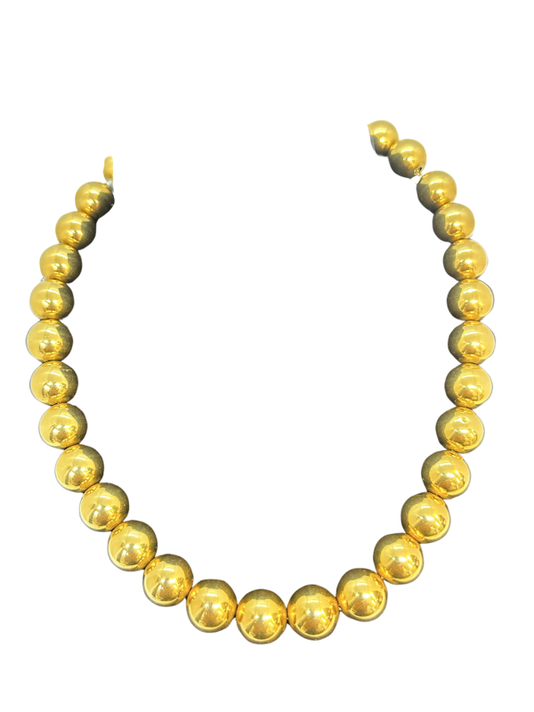 Beautiful vintage 18ct gold balls necklace at Deco&Vintage Ltd - image 1