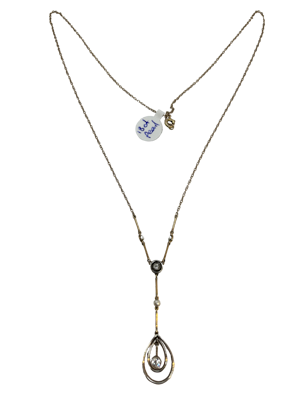 Lovely Edwardian diamond pearl pendant at Deco&Vintage Ltd