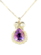 Lovely Art Deco Amathyst diamond pendant at Deco&Vintage Ltd - image 1