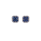 Fine Vibrant Blue Colour Sapphire And Diamond Earring Studs - image 1