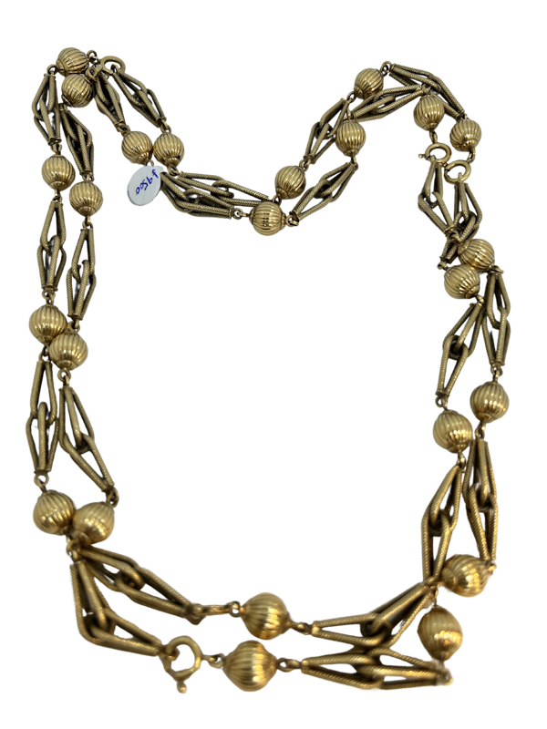 Beautiful Vintage 18ct gold long chain at Deco&Vintage Ltd - image 1