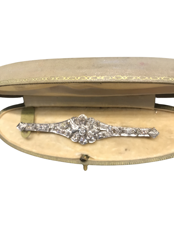 Edwardian Diamond Brooch - image 1