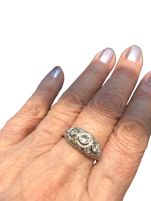 Edwardian Diamond Ring - image 1