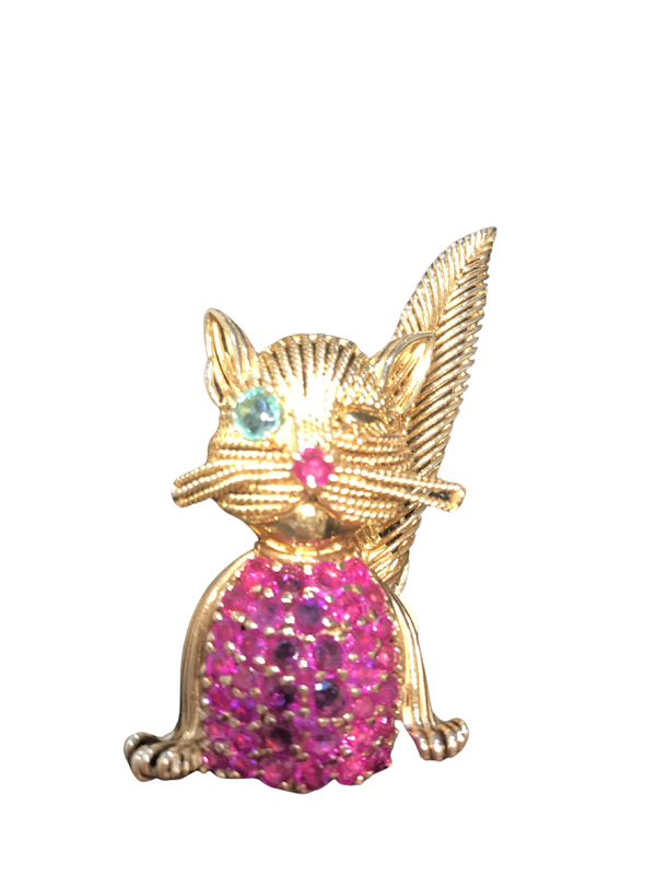 Tiffany Gold and Ruby Cat - image 1