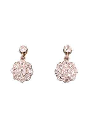 Antique old cut diamond cluster drop earrings SKU: 7193 DBGEMS
