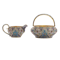 Antique Russian silver gilt and shaded enamel sugar basket and creamer, Moscow, circa 1910 - image 1