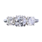 Modern Diamond and Platinum Three Stone Ring, 1.55ct - image 1