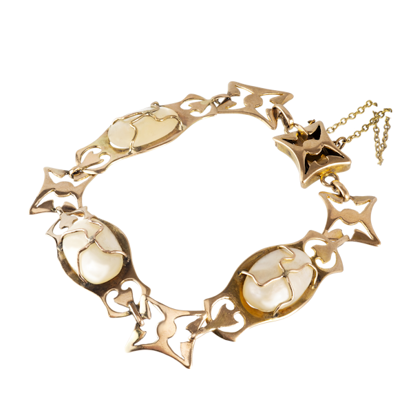 Gold Mother of Pearl Bracelet - image 1