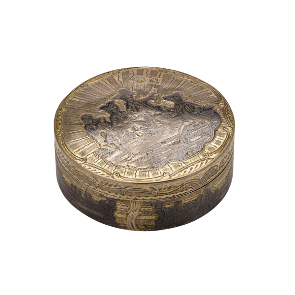 Antique 18c Russian silver gild and niello snuff box, Moscow 1779 - image 1