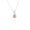 Pink teardrop diamond pendant - image 1