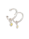 Pair of modern diamond hoop earrings with yellow diamond pendants SKU: 7294 DBGEMS - image 1