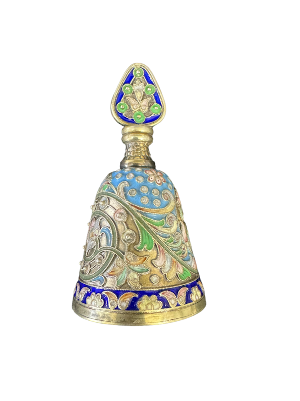 Russian silver and cloisonné enamel perfume bottle, St Petersburg, c.1910 - image 1