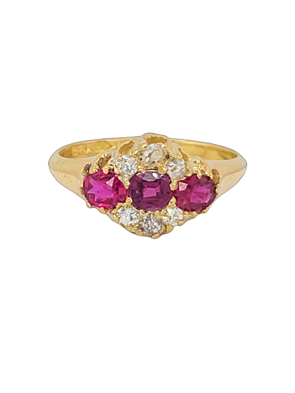 19th century gem ruby and diamond ring SKU: 7317 DBGEMS - image 1