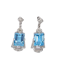 Art deco aquamarine and diamond drop earrings SKU: 7319 DBGEMS - image 1