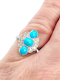 Art deco vibrant Persian turquoise and diamond ring SKU: 7340 DBGEMS - image 1