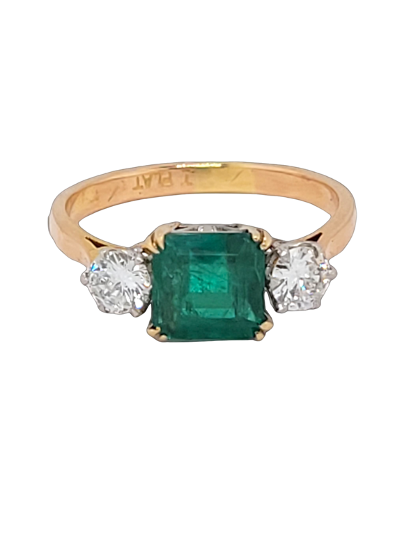 Emerald and diamond ring SKU: 7339 DBGEMS - image 1