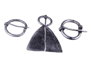 VIKING GROUP OF THREE SILVER BROOCHES