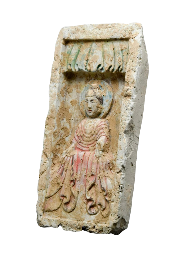 CHINESE NORTHERN WEI TERRACOTTA TILE WITH BUDDHA - TL TESTED - image 1