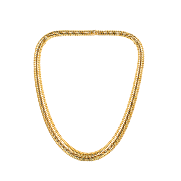 18ct Gold Vintage Tubogas Necklace - image 1