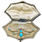 Turquoise Natural Pearl Ruby Brooch in 15ct Gold date circa 1880, SHAPIRO & Co since1979 - image 1