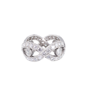 Diamond Crossover Eternity Ring | 18ct Gold | French c.1940s
