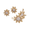 Van Cleef & Arpels Diamond and Yellow Gold Flower Brooch and Earrings Suite, Circa 1960 - image 1