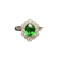 Tsavorite Green Garnet Diamond Ring in Platinum, SHAPIRO & Co since1979 - image 1