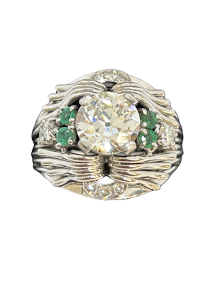 Lovely 2.2ct vintage Diamond ring at Deco&Vintage Ltd