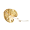 Gold Diamond Leaf Brooch - image 1
