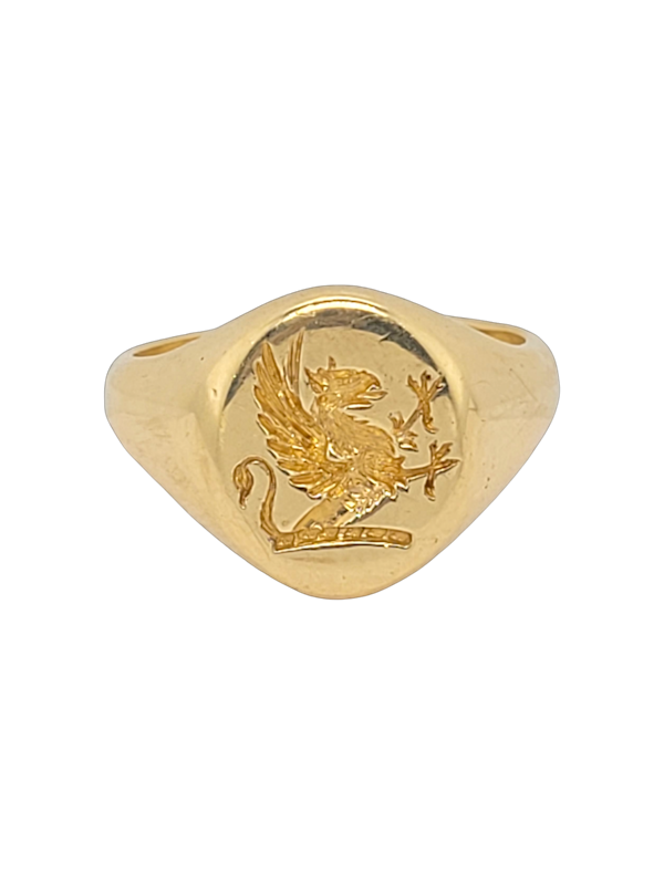 18ct gold Dragon signet ring SKU: 7395 DBGEMS - image 1