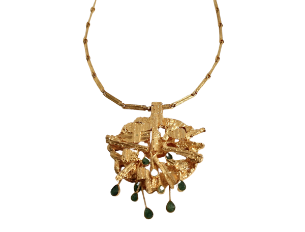 Bjorn Weckstrom rare gold necklace - image 1