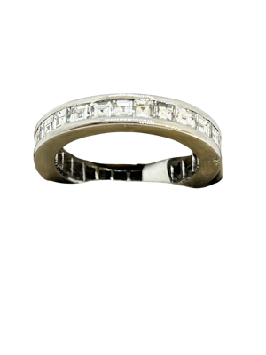Lovely Radiant-Cut Full Eternity Diamond ring at Deco&Vintage Ltd