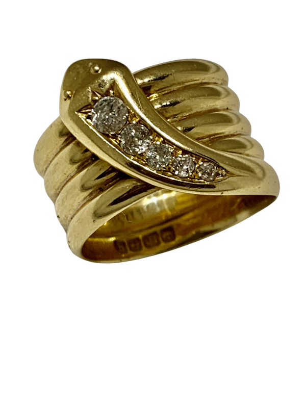 Stunning Diamond Snake Ring - image 1