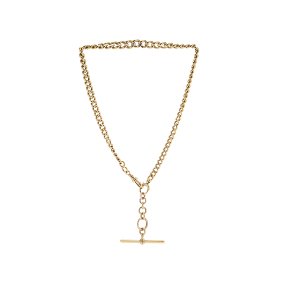 Early 20th Century 18kt yellow gold  Albert chain - image 1