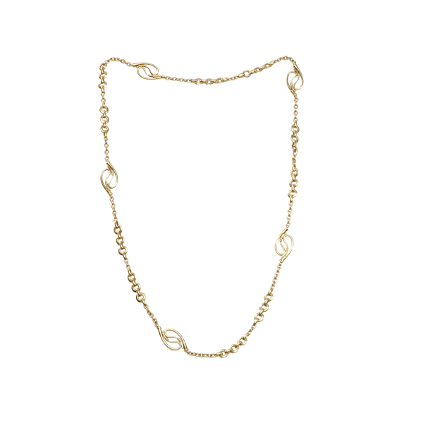 Hermés 18kt yellow gold long chain necklace - image 1