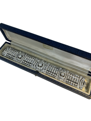 Beautiful and rare 1950,s French diamond bracelet at Deco&Vintage Ltd