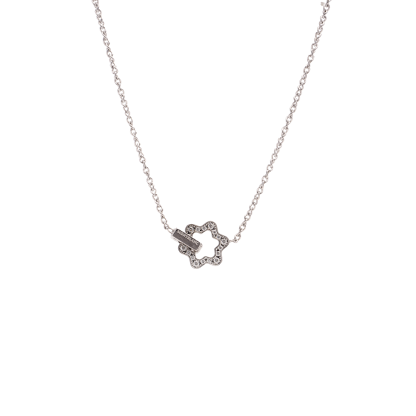 Montblanc Diamond Star Pendant Necklace in 18kt White Gold - image 1