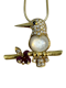 Mauboussin Paris kingfisher moonstone diamond ruby pendant at Deco&Vintage Ltd - image 1