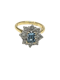 Aquamarine and Diamond Cluster Ring - image 1