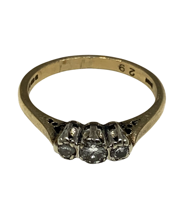 Small Diamond Trilogy Ring - image 1