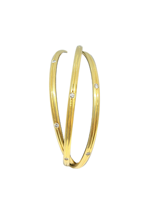 Lovely Cartier Vintage Diamond Trinity Bangle at Deco&Vintage Ltd