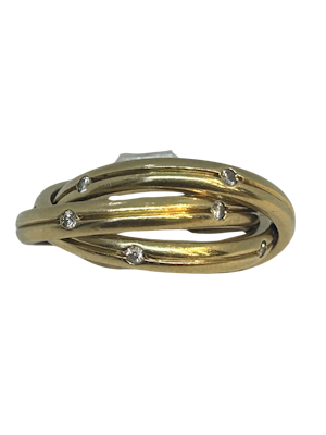 Lovely Vintage Cartier Paris diamond trinity ring at Deco&Vintage Ltd