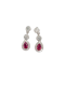 Modern ruby and diamond drop earrings SKU: 7455 DBGEMS - image 1