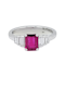 Burmese Ruby and baguette diamond ring SKU: 7428 DBGEMS - image 1
