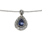 Sapphire and Diamond Tear Drop Necklace - image 1