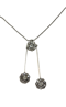 Platinum and Diamond Floral Necklace - image 2