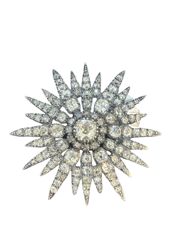 Beautiful Gergian Diamond Star pendant/Brooch,Deco&Vintage,stand324 - image 1